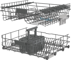 UPO Työtason alle sijoitettava astianpesukone UU642D90X Teräs